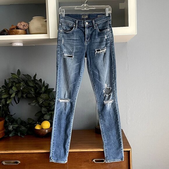 AGOLDE Sophie Distressed Cropped Skinny Jean - Picture 1 of 9